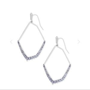 Kendra Scott Nell earrings in silver and lilac